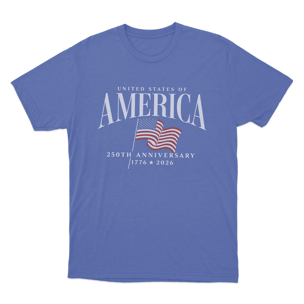 USA 250Th Anniversary Flag Unisex T Shirt Blue USA 250Th Anniversary Flag Unisex T Shirt Blue