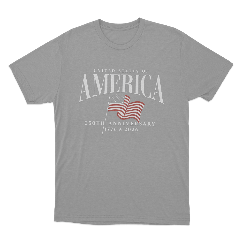 USA 250Th Anniversary Flag Unisex T Shirt Grey USA 250Th Anniversary Flag Unisex T Shirt Grey