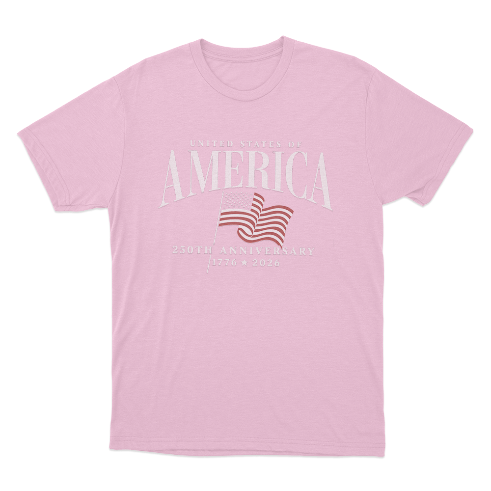 USA 250Th Anniversary Flag Unisex T Shirt Pink USA 250Th Anniversary Flag Unisex T Shirt Pink