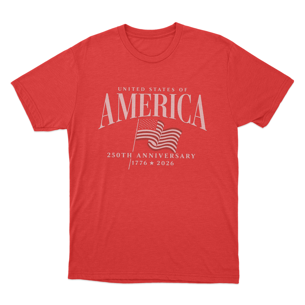 USA 250Th Anniversary Flag Unisex T Shirt Red USA 250Th Anniversary Flag Unisex T Shirt Red